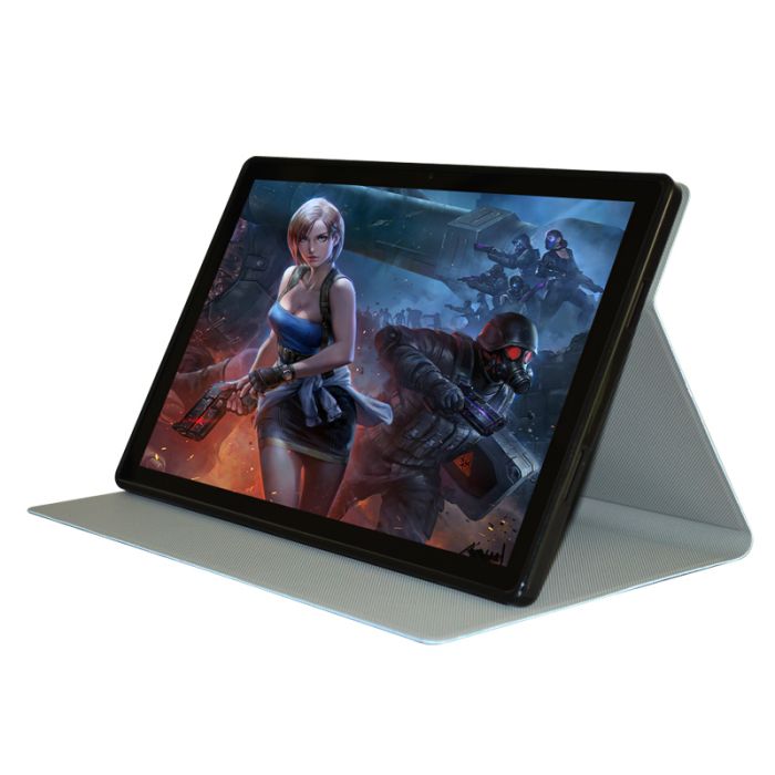 Чохол книжка для планшета Blackview Tab 15 / Tab 15 Pro / підставка / силіконова основа / сірий