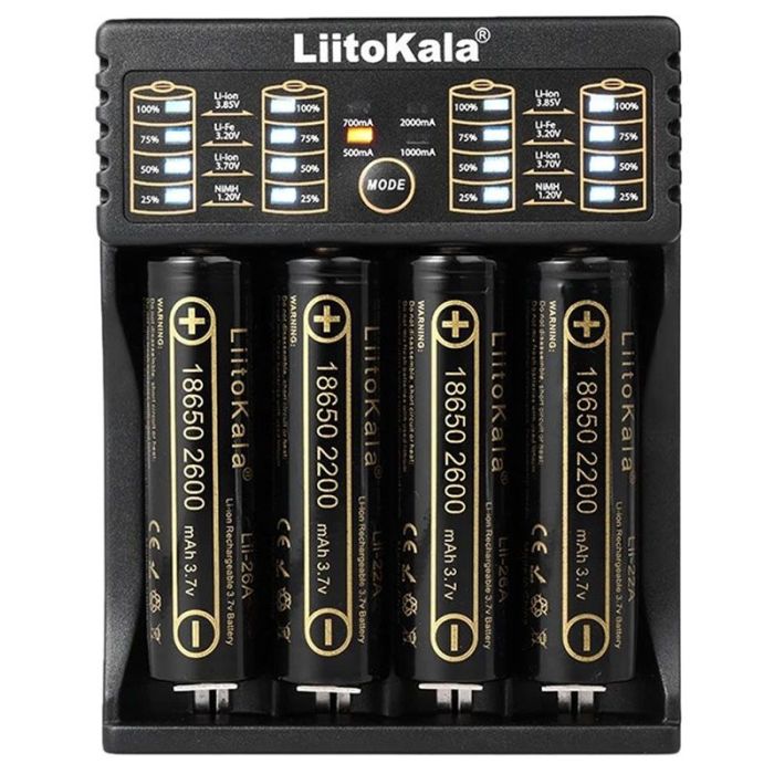 Універсальний зарядний пристрій LiitoKala Lii-402 для 18650, AA, AAA Li-Ion, LiFePO4, Ni-MH/Cd + PowerBank