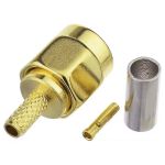 Разъем RP-SMA male прямой RP-SMA-J-1.5 пайка, обжим для кабелей RG-316, RG-174, RG-178