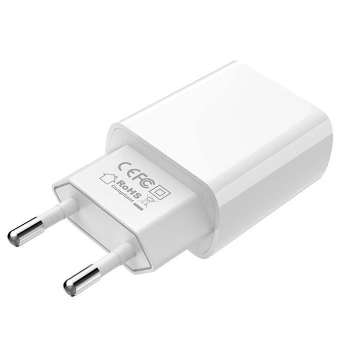 Мережевий зарядний пристрій Borofone BA20A 1 USB 2.1A білий