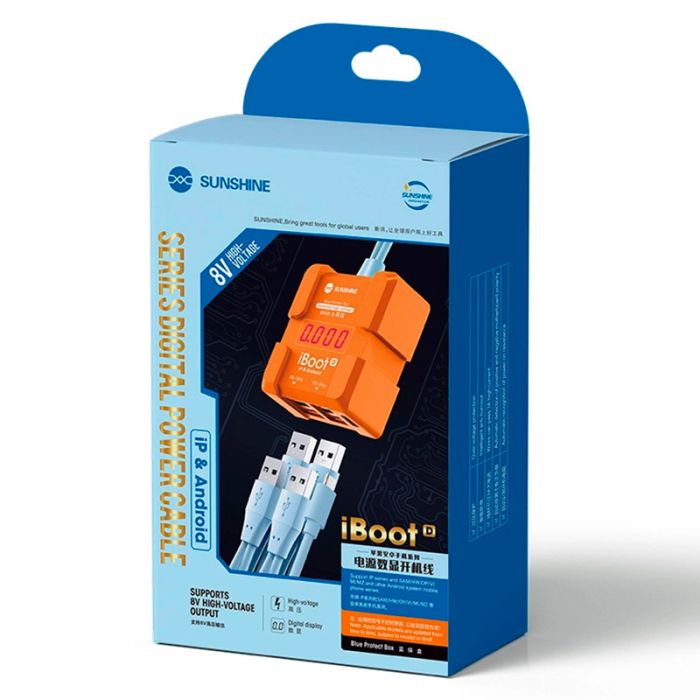 Кабели для блоков питания 2 в 1 Sunshine IBOOT D с разъемами для подключения плат iPhone 6S - 15PM / Android