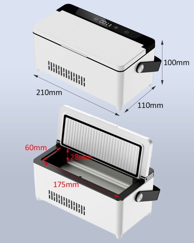 Медичний портативний міні холодильник Coolbox KJX-108 для ліків, інсуліну / сумка / USB / 220V / АКБ