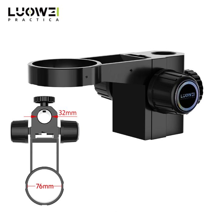 Кронштейн держатель для микроскопа Luowei LW-Bracket / стойка 32 мм / кольцо 76 мм