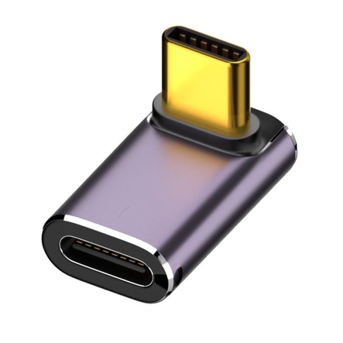 Переходник Type-C на Type-C OTG адаптер (папа-мама) USB 4.0, 40 Гб/с, 240Вт, 8K, угловой Тип 2
