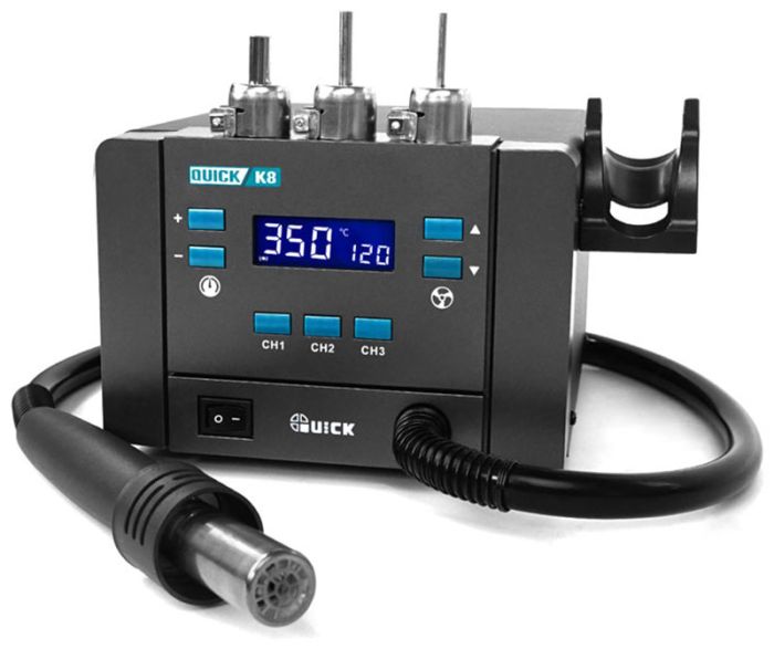 Термоповітряна паяльна станція QUICK K8 1000 Вт / 100-500°С / 50 л/хв