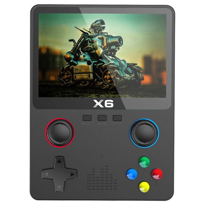 Портативная игровая приставка X6 10000 игр / 3.5'' IPS, 640x480 / AV выход / консоль, ретро / 2000 mAh Black