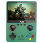 Портативная игровая приставка X6 10000 игр / 3.5'' IPS, 640x480 / AV выход / консоль, ретро / 2000 mAh Green