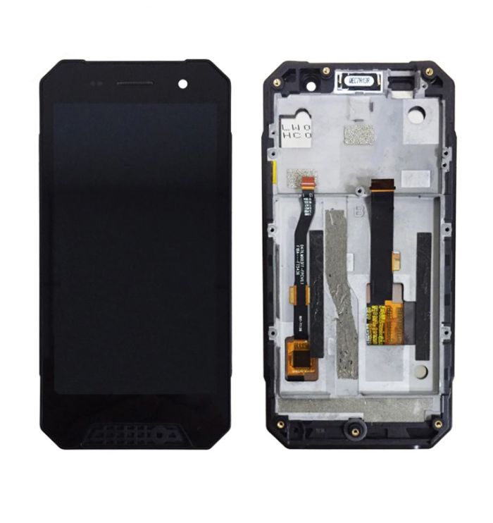 Дисплей + сенсор Nomu S30 Mini з рамкою Black - p/n: 047ILM003FF-FPC V0.1