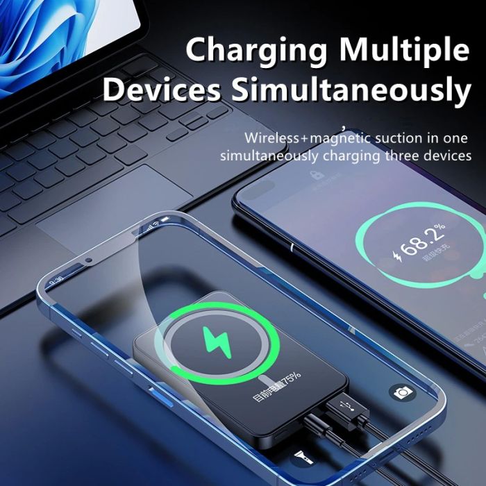 Power bank беспроводной XIYT Y211 / быстрая зарядка / Magsafe / Magnetic / 22.5W + 15W / 10000 mAh Black