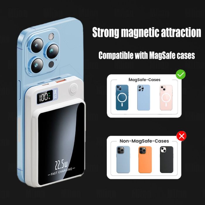 Power bank беспроводной XIYT Y211 / быстрая зарядка / Magsafe / Magnetic / 22.5W + 15W / 10000 mAh Black