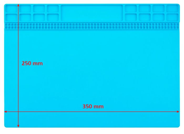 Термоизоляционный силиконовый коврик для ремонта телефона Sunshine SS-004A (250 x 350 mm) Blue