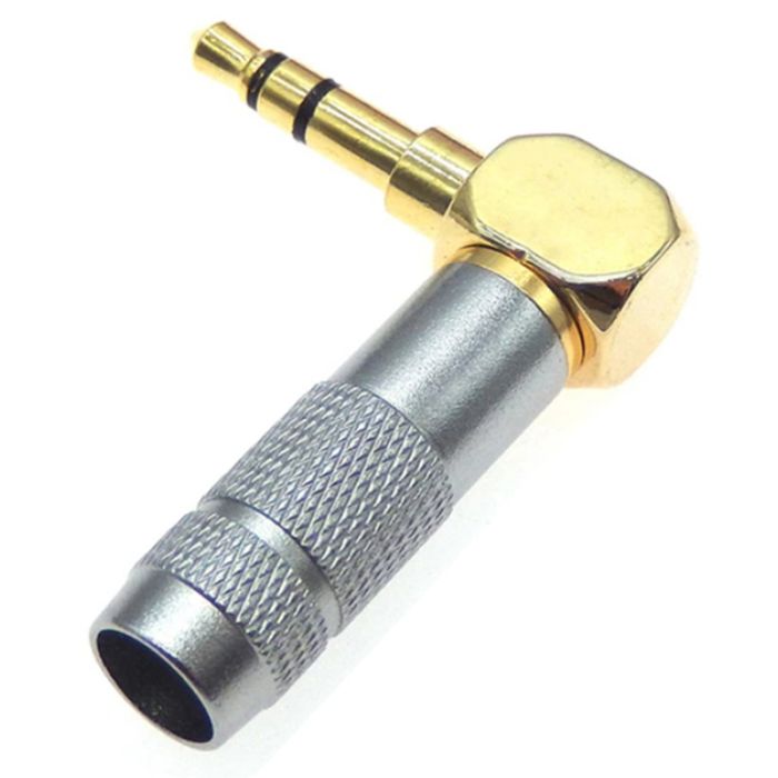 Роз'єм HM-081 3pin 3.5mm mini-jack кутовий Сірий