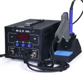 Паяльная станция 2 в 1 WEP 948-I / паяльник + вакуумный оловоотсос / 200-480°C / 90 Вт