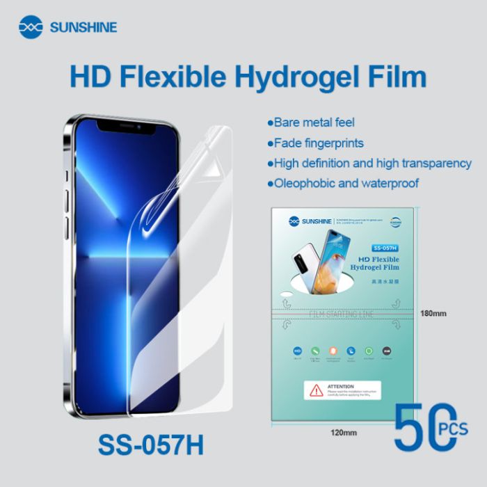 Гидрогелевая бронепленка для телефонов Sunshine SS-057H HD (пачка 50шт)