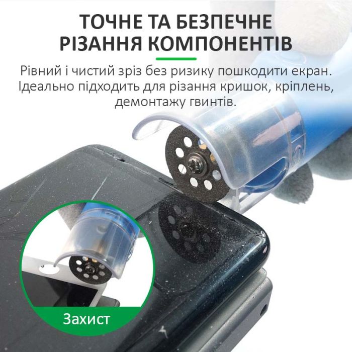 Машинка для удаления OCA клея Relife RL-056D / резка / полировка / 6 скоростей / подсветка
