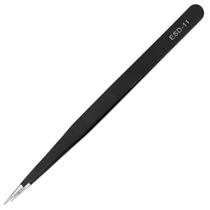 Пинцет ESD-11 антистатический прямой 140 мм
