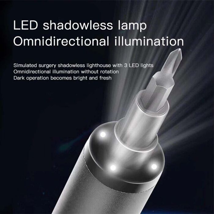Аккумуляторная отвертка Kaisi CS02D / 20 бит / LED подсветка / намагничиватель / размагничиватель