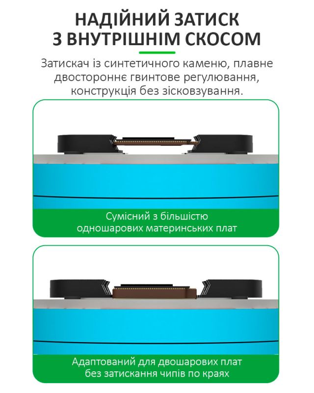 Держатель термостойкий RELIFE RL-601Q Pro для ремонта плат, микросхем, BGA, поворотный 360°