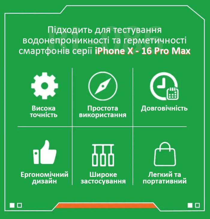 Тестер герметичности мобильных телефонов Relife RL-086 для iPhone X - 16 Pro Max