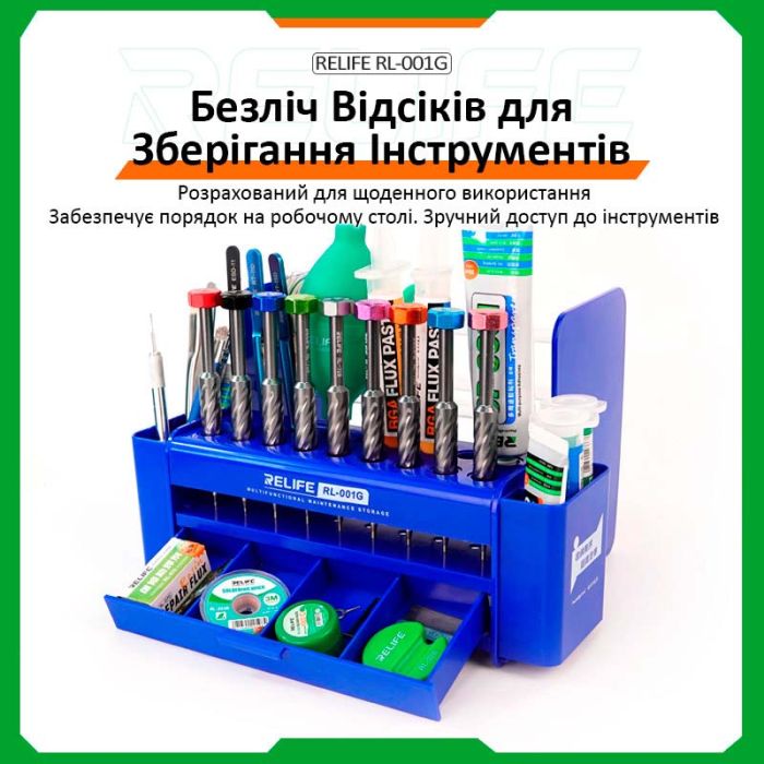 Органайзер для інструментів Relife RL-001G багатофункціональний / пластиковий / 255 * 180 * 160 мм