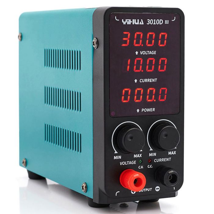 Блок питания YIHUA 3010D-III, 30V, 10A, 300W импульсный, цифровая индикация (V/A/W) компактный