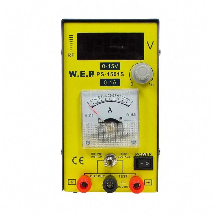 Блок питания Wep PS- 1501S 15V 1A (цифровой + стрелочный)