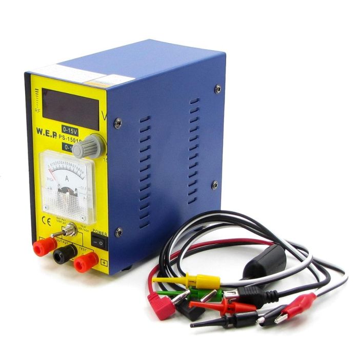 Блок питания Wep PS- 1501S 15V 1A (цифровой + стрелочный)
