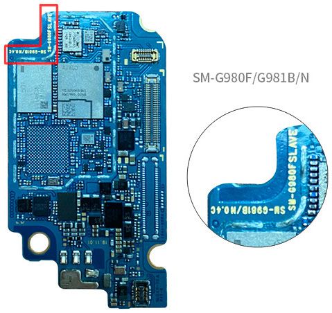 Трафарет BGA Amaoe PCB Samsung Galaxy S20 SM-G980F / G981B/N (Средняя часть) (0.12 mm)
