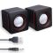 Колонки 2.0 JEDEL JD-CK4 USB + 3.5mm, 2x3W, 90Hz- 20KHz, з регулятором гучності, Black, BOX