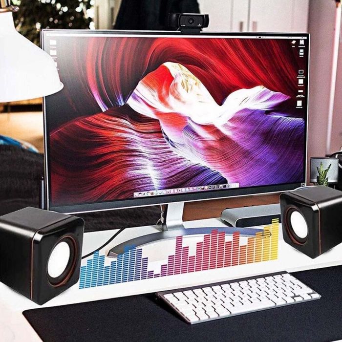 Колонки 2.0 JEDEL JD-CK4 USB+3.5mm, 2x3W, 90Hz- 20KHz, с регулятором громкости, Black, BOX