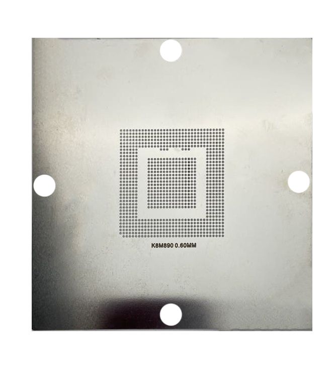 Трафарет BGA прямого нагрева K8M890 (0.60 mm) 90 x 90 mm