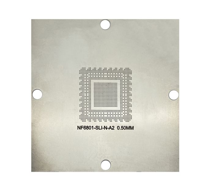 Трафарет BGA прямого нагрева NF6801-SLI-N-A2 (0.50 mm)  90 x 90 mm