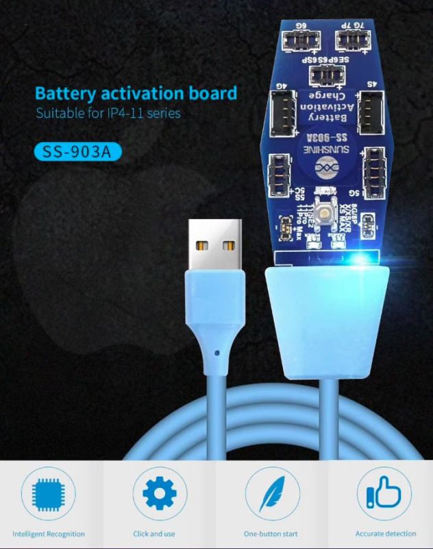 Активатор аккумуляторов / быстрая зарядка Sunshine SS-903A для iPhone 4G - 11 Pro Max