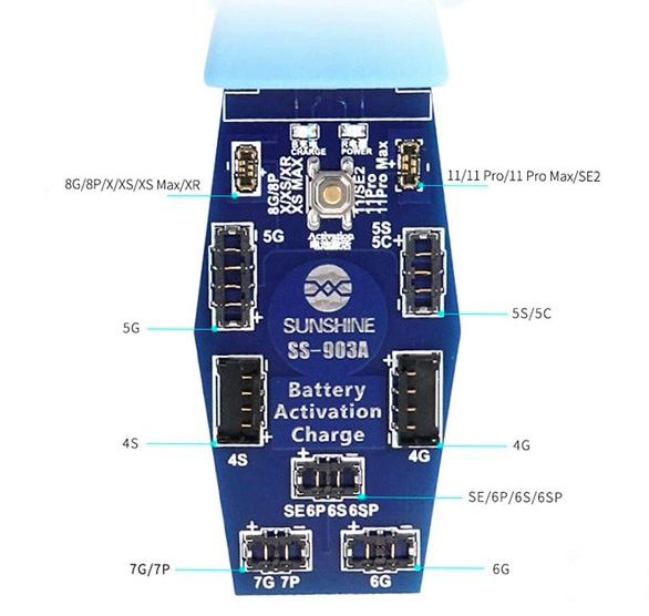 Активатор аккумуляторов / быстрая зарядка Sunshine SS-903A для iPhone 4G - 11 Pro Max
