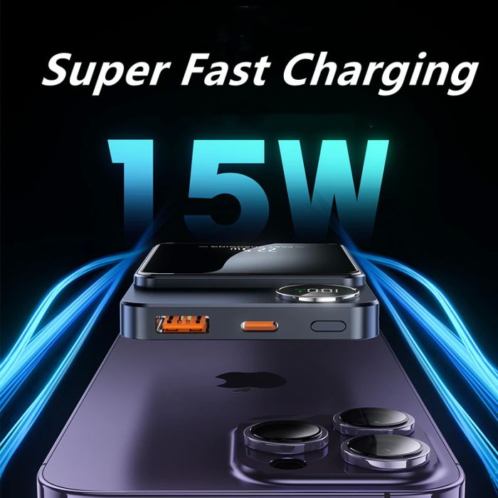 Power bank беспроводной XIYT Y211 / быстрая зарядка / Magsafe / Magnetic / 22.5W + 15W / 10000 mAh Green