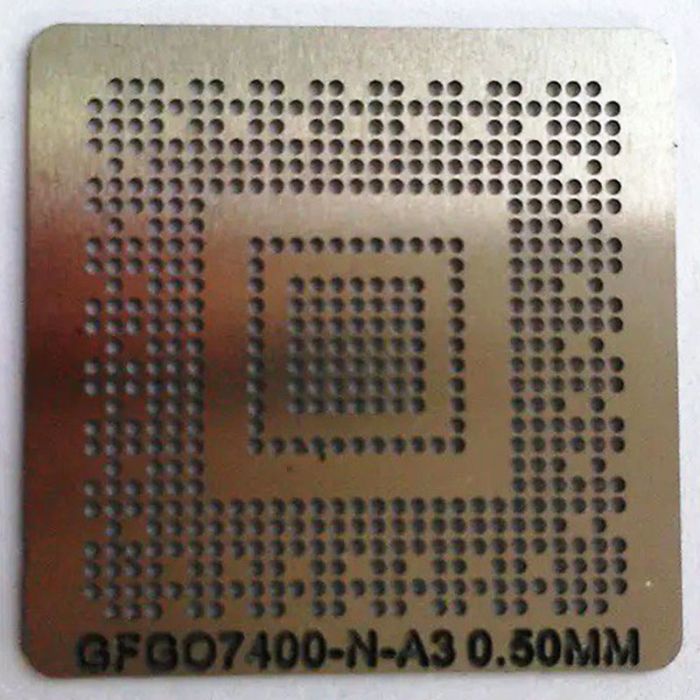 Трафарет BGA прямого нагрева GFGO7400-N-A3 (0.50mm) 25x25