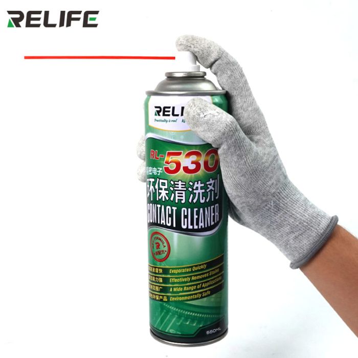 Спрей для очистки плат RELIFE RL-530 / для оптики, экранов, техники / 550 ml