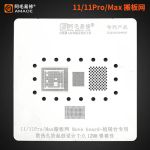 Трафарет BGA Amaoe Baseband / NAND / CPU / EEPROM для iPhone 11 / Pro / Max (0.12 мм)