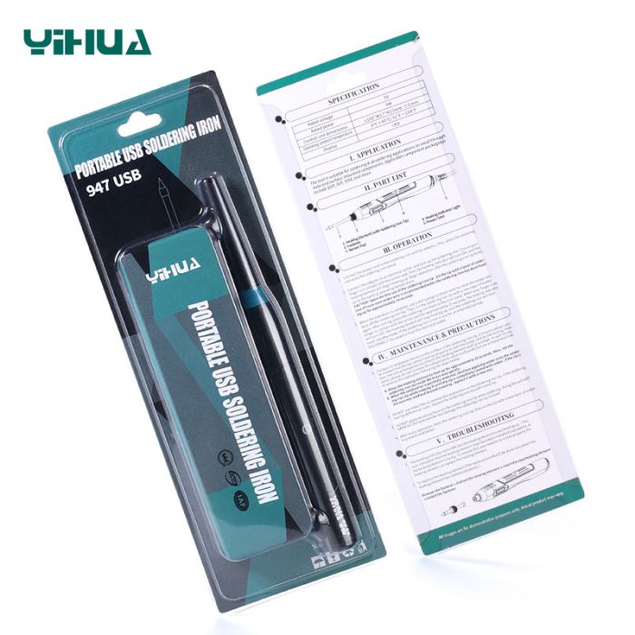 Паяльник YIHUA 947 USB портативный с подставкой 5V, 9W, 500°C
