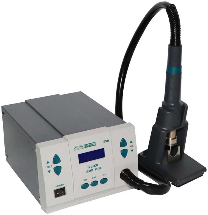Термовоздушная паяльная станция QUICK 861DW ESD фен / 1000 Вт / 100-500°С / 120 л/мин