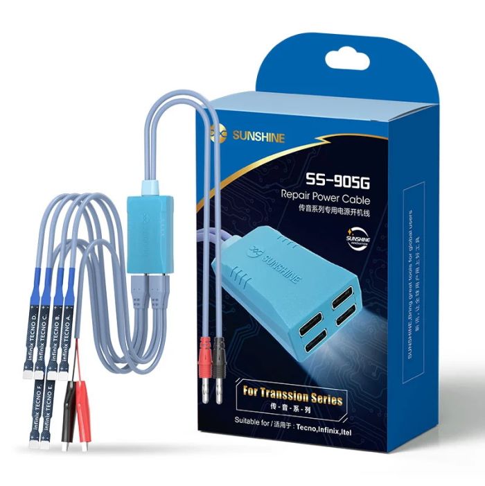 Кабели для блоков питания Sunshine SS-905G с разъемами для подключения плат Tecno / Itel / Infinix