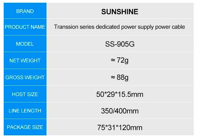 Кабели для блоков питания Sunshine SS-905G с разъемами для подключения плат Tecno / Itel / Infinix