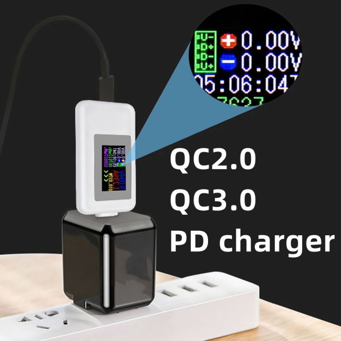 Багатофункціональний USB тестер KEWEISI KWS-1902C Type-C / 10 в 1 / QC3.0 / 4-30V / 5A Black