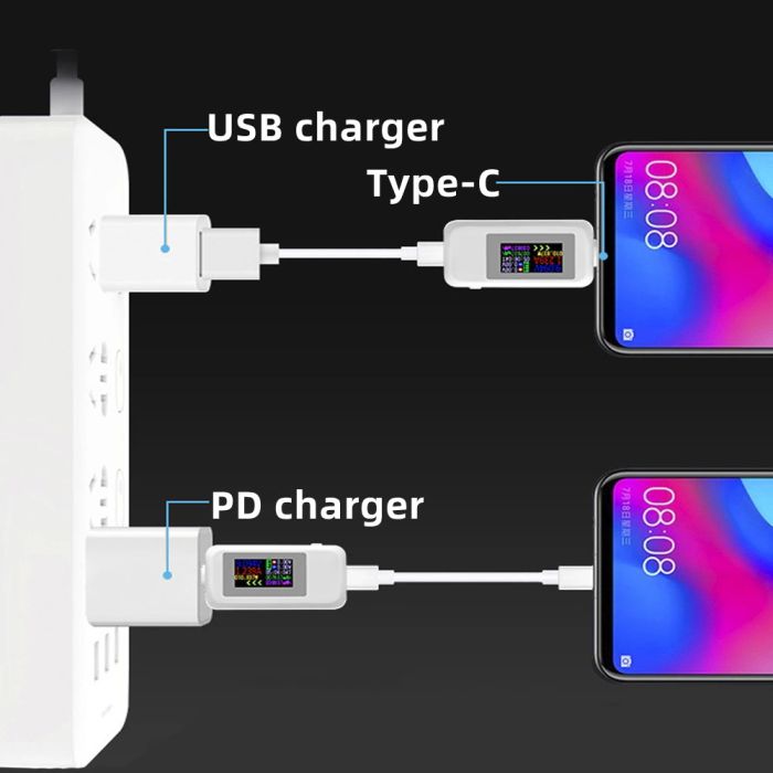 Багатофункціональний USB тестер KEWEISI KWS-1902C Type-C / 10 в 1 / QC3.0 / 4-30V / 5A Black