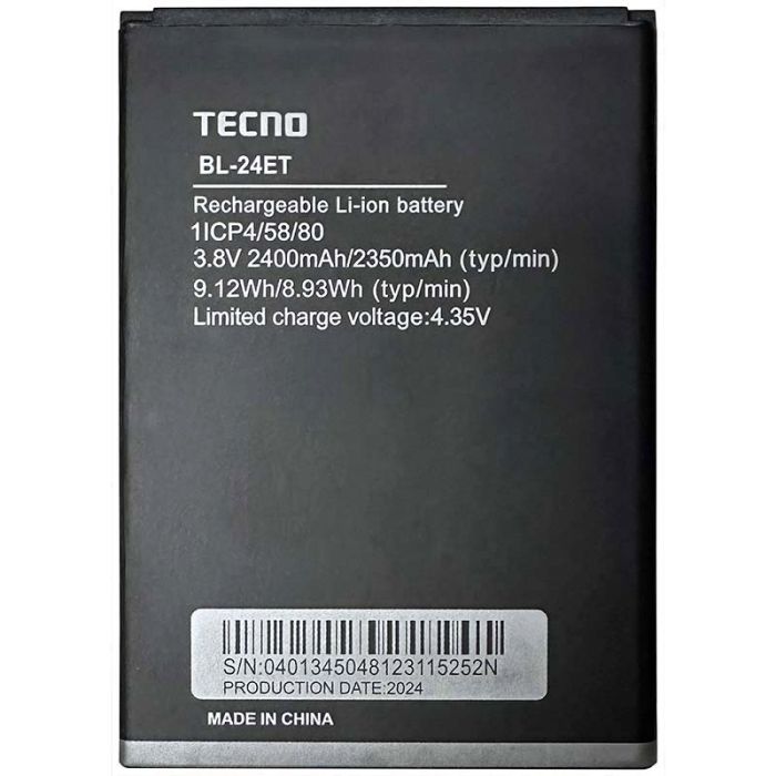Акумулятор для Tecno Pop 2F (B1F) 2400 mAh (BL-24ET)