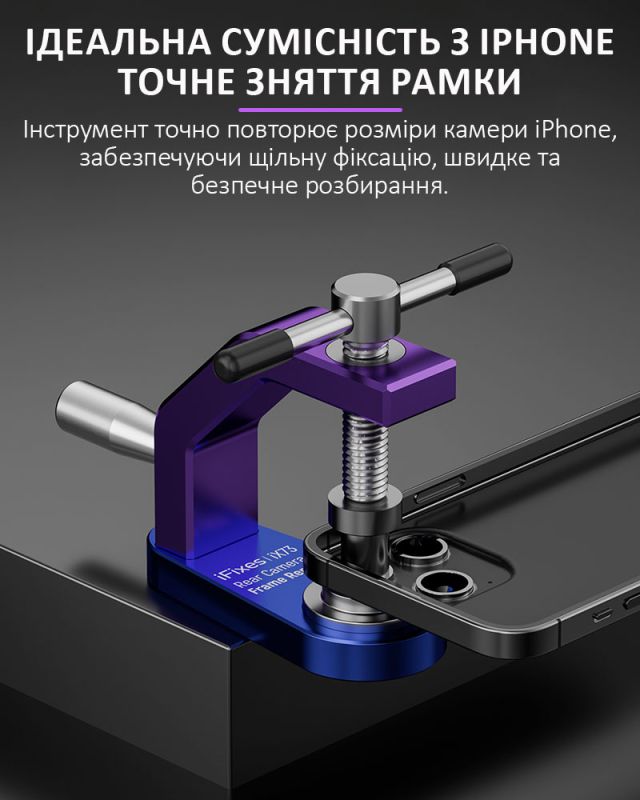 Инструмент съемник iFixes iX73 для демонтажа рамки задней камеры iPhone