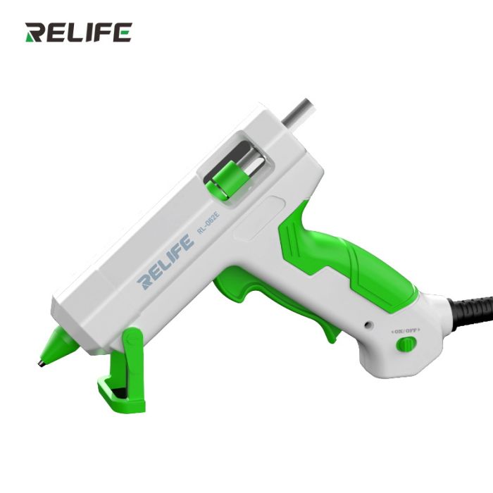 Клеевой пистолет Relife RL-062E + 10 стержней 7мм / термопистолет 25 Вт