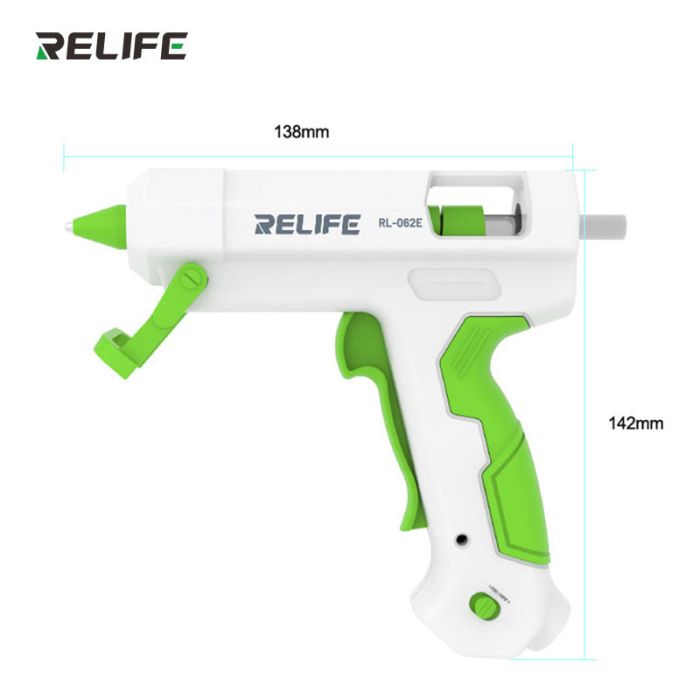 Клеевой пистолет Relife RL-062E + 10 стержней 7мм / термопистолет 25 Вт