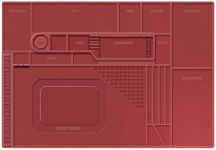 Теплоизоляционный силиконовый коврик TE-702 для ремонта смартфонов, ноутбуков, техники / 550x380 мм Red