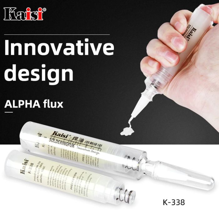 Флюс-паста Kaisi K-338 1в шприце, с дозатором, 10cc